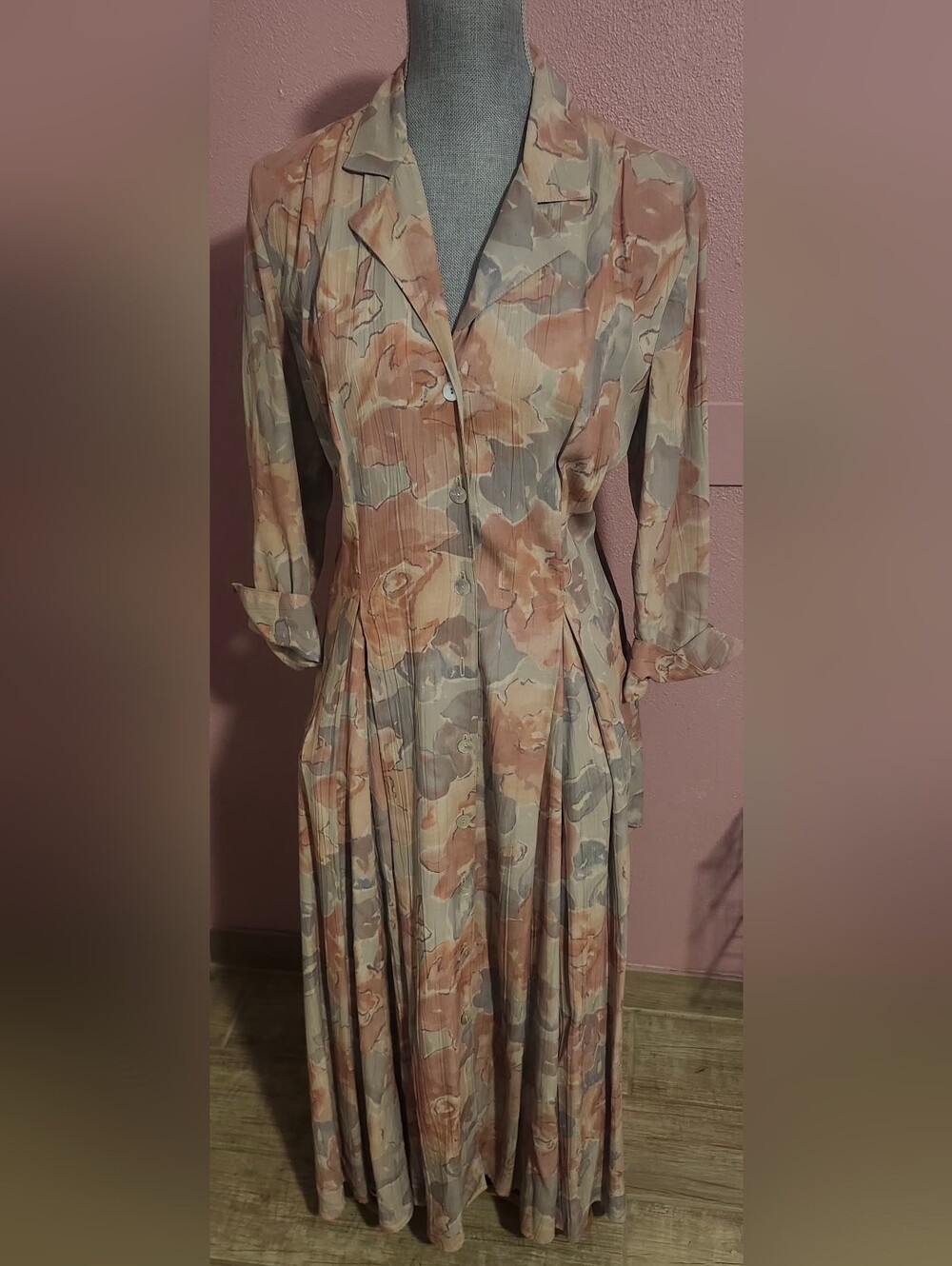 Vintage Nina Piccalino Floral Maxi Dress
